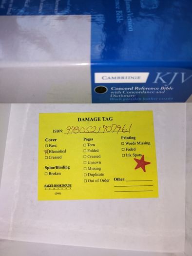 KJV Holy Bible Goatskin Cambridge Concord Black Letter Text on3n3ss