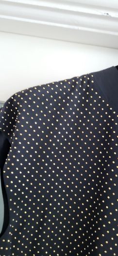 VERSACE x H&M 100% silk black and gold studded high neck top Sz 14 (Fit 14-16UK) - Bnwt