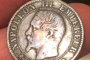 France 5 centimes 1855 BB with anchor