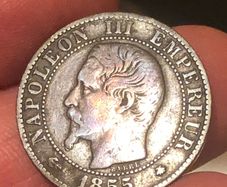 France 5 centimes 1855 BB with anchor