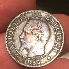 France 5 centimes 1855 BB with anchor