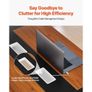 Conference Table, 1800 mm Oval Office Meeting Table for 6-8 Person, Modern Seminar Desk with Metal Legs, Large Meeting Desk for Office, Boardroom Image 4