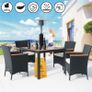 Tabletop Stainless Steel Patio Heater with Hose for Bottled Gas Image 6
