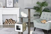 120cm Multi-level Cat Tree Kittens Activity Tower with Scratching Posts Pet Play House Furniture, Grey