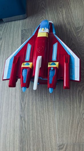 Paw Patrol, Super PAWs, 2-in-1 Transforming Mighty Pups Jet Command Center with Lights and Sounds