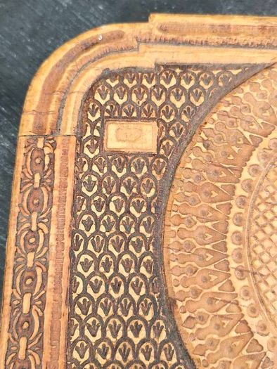 Vintage Hand Carved Greek Wooden Icon