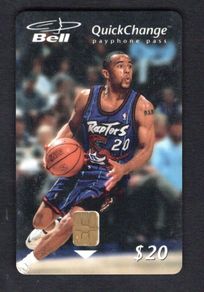 1997 Canada CA20 Basketball (Damon Stoudamire) (Gemplus) Payphone pass