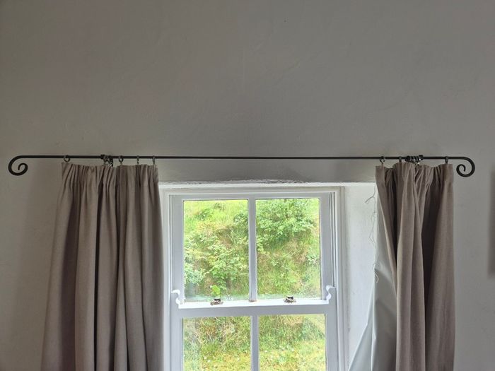 Traditional Handcrafted Wrought Iron Curtain Rail Cottage Style