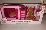New toy kitchen corner microwave set
