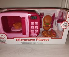 New toy kitchen corner microwave set