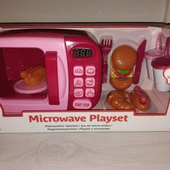 New toy kitchen corner microwave set