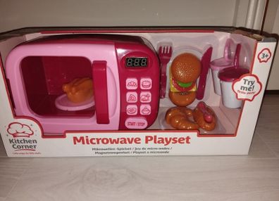 New toy kitchen corner microwave set