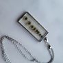 Rectangle necklace with resin and dried flowers Image 5