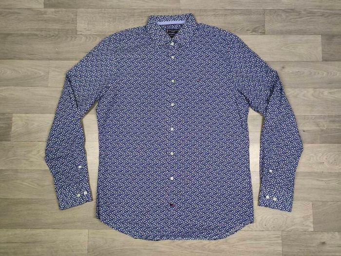 Tommy Hilfiger Floral Patterned Shirt Men's Large Tailored Fit
