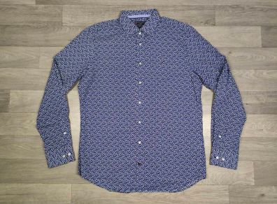Tommy Hilfiger Floral Patterned Shirt Men's Large Tailored Fit