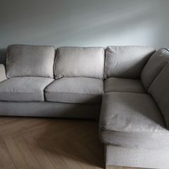 Grey corner couch