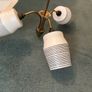 Mid Century Milk Glass Ceiling Light Image 3