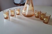 Vintage Glass Decanter + 6 Shot Glasses.( Reduced)