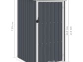 Garden Shed Anthracite 87x98x159 cm Galvanised Steel