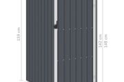 Garden Shed Anthracite 87x98x159 cm Galvanised Steel