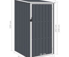 Garden Shed Anthracite 87x98x159 cm Galvanised Steel