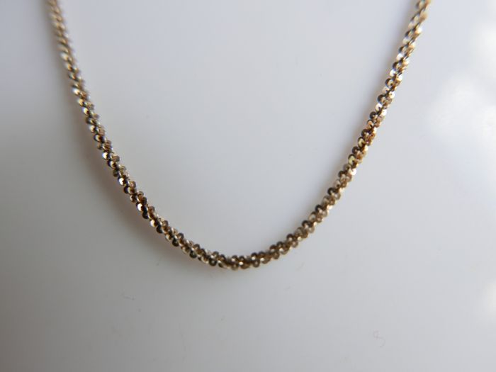 Vintage Italy  925 Sterling Silver 1.9mm Tinsel Chain Necklace Length 20" - 2,9g