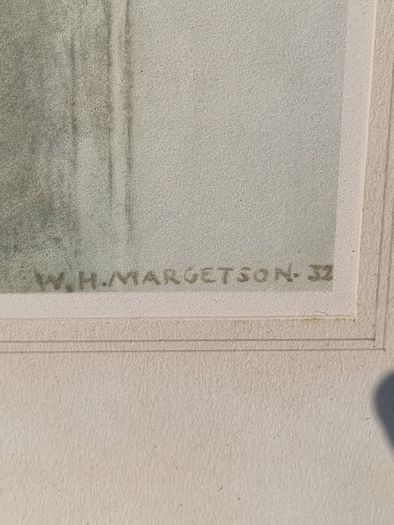 William Henry Margetson vintage watercolor