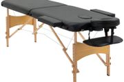 Massage Table Bed Couch Beauty Bed 2 Section Therapy Bed Lightweight Portable Folding Spa Bed Black