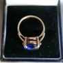 Vintage 9ct Rose Gold 375 Gold Sapphire Ring 4,01g size L1/2 Image 7