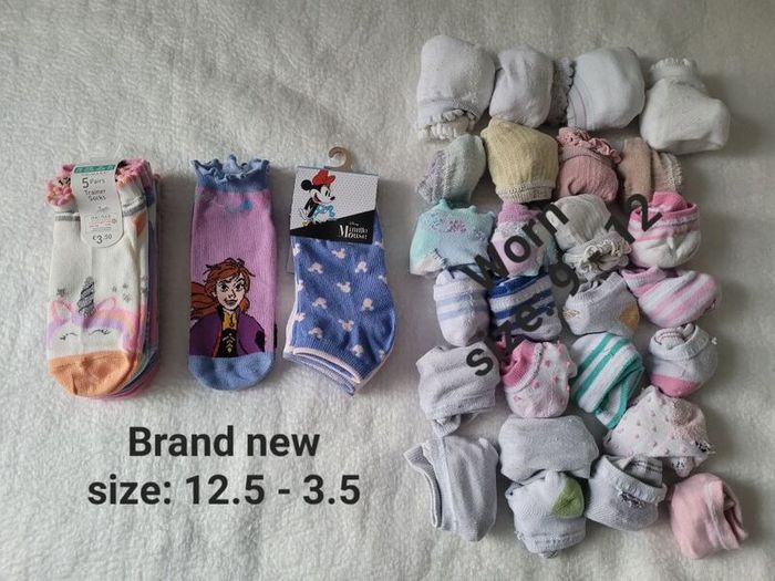 Brand New Girl's Socks + Free worn socks
