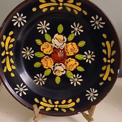 Vintage Handpainted Enamel Tin Plates