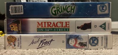 Christmas VHS Bundle The Grinch Jack Frost Miracle on 34th Street