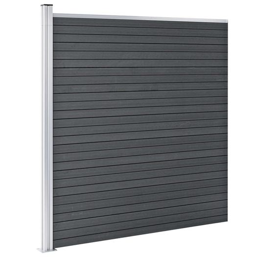 Garden Fence WPC 1737x186 cm Grey