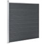 WPC Fence Set 4 Square + 1 Slanted 792x186 cm Grey Image 5