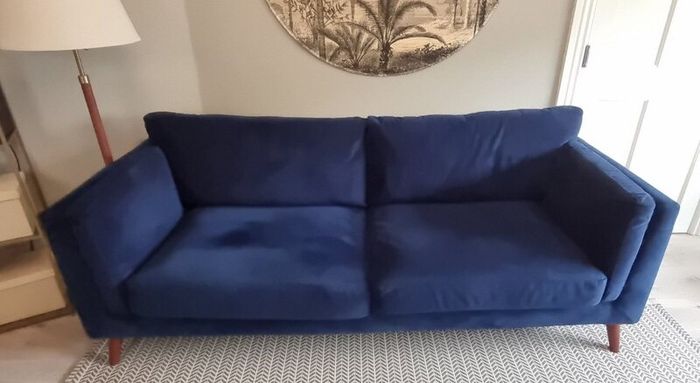 Navy 3-Seater Sofa  Like New!