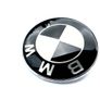 BMW Black / White Emblem Badge Front Bonnet Logo 1 3 5 6 7 x z m class 82 Image 6