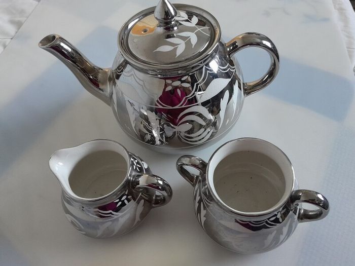 Teapot Set 1950s Lustre Ware