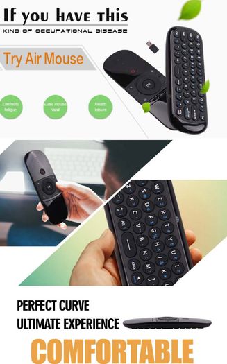 Smart Fly Air Mouse Dual Side Rechargeble Mini IR Remote Control..