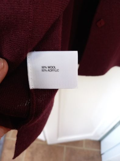 Country Casuals Wine Cardigan Size L