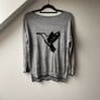 Mint Velvet Granite Grey Hummingbird Embellished Knit Jumper Image 3