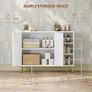 Sideboard, Kitchen Cabinet, Freestanding Bathroom Cabinet with Two Doors, Adjustable Shelves Image 5