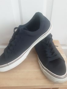 Canvas Shoes/NEXT Laced Up Canvas Shoes .. Colour: Navy .. Size: 8 UK ... 42 EU