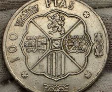 Spain 1966 Silver Pesetas Coin