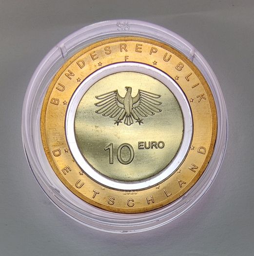 Germany 10 Euro Base Metals (Polymer Ring) Uncirculated Coin 2020 - On Land - Air Moves