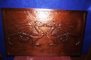 Large Hand Carved Wooden Plaque