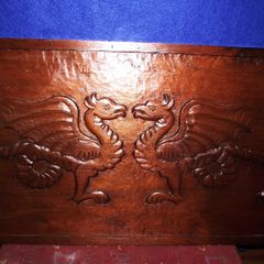 Large Hand Carved Wooden Plaque