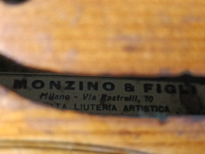 An Amazing Monzino and Sons, 4/4, Violin Italy, Circa 1920,