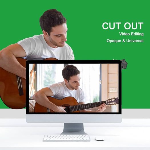 NEW SALE | Green Screen Background Kit, 2m x 3m (9.5 x 6.5 ft) Photography Backdrop, Portable GreenScreen for Live Streaming, Zoom Meeting, Gaming, Portrait, Video Shooting
