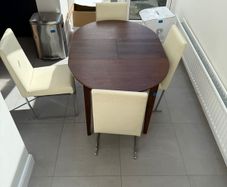 solid wood extendable dining table