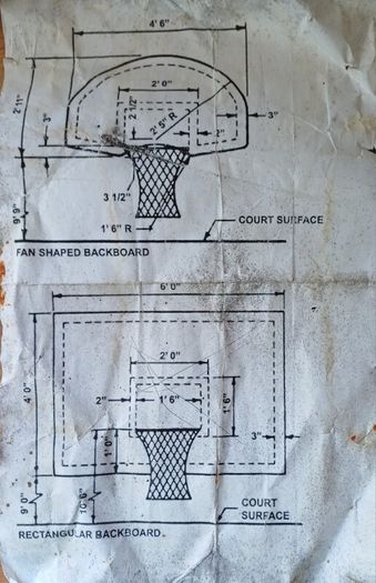 DIY Basketball Hoop, Backboard Set, Heavy Duty Metal Rim w. Plywood Board